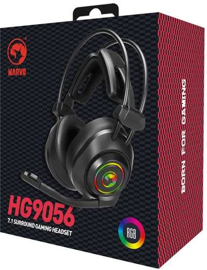 Marvo HG9056 žaidimų ausinės su RGB apšvietimu