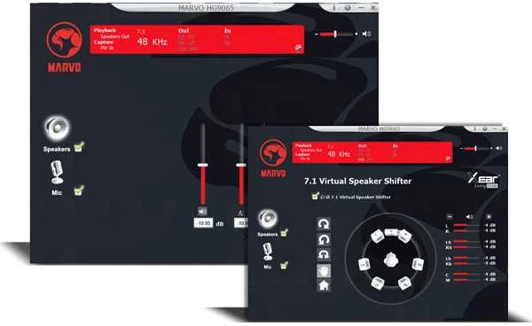 Ausinės su mikrofonu Marvo HG9065 7.1 surround USB