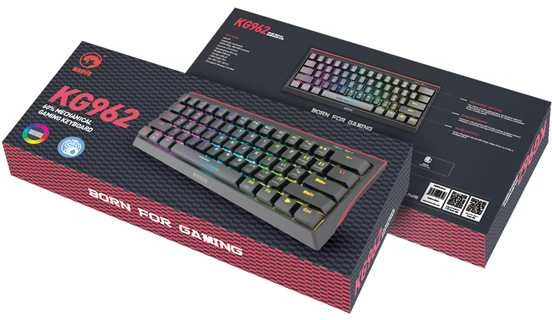 Marvo KG962 60% mechaninė klaviatūra su RGB (US, Mėlynas switch)