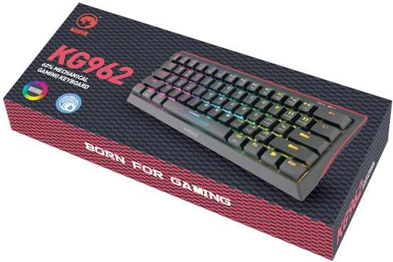 Marvo KG962 60% mechaninė klaviatūra su RGB (US, Mėlynas switch)
