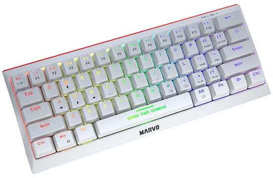 Klaviatūra Marvo KG962 RGB (Balta)