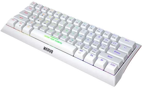 Klaviatūra Marvo KG962 RGB (Balta)