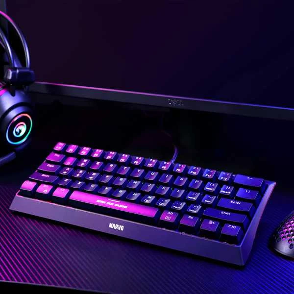 Klaviatūra Marvo KG962 RGB (Juoda)