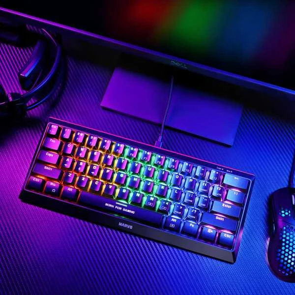 Klaviatūra Marvo KG962 RGB (Juoda)