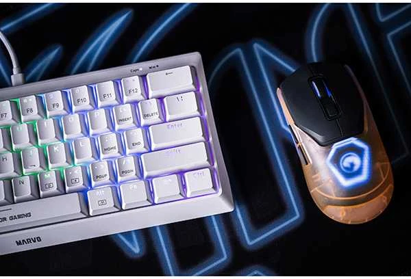 Klaviatūra Marvo KG962 RGB (Balta)