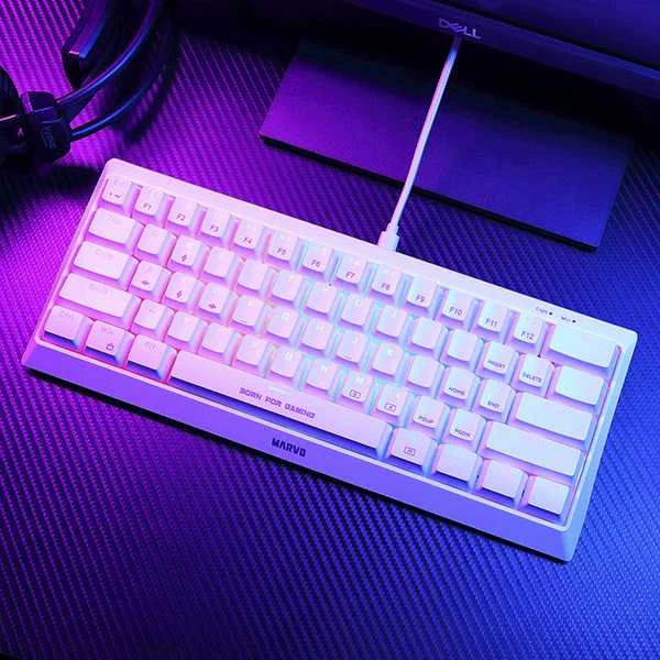 Klaviatūra Marvo KG962 RGB (Balta)