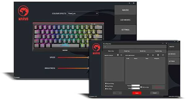 Klaviatūra Marvo KG962 RGB (Balta)
