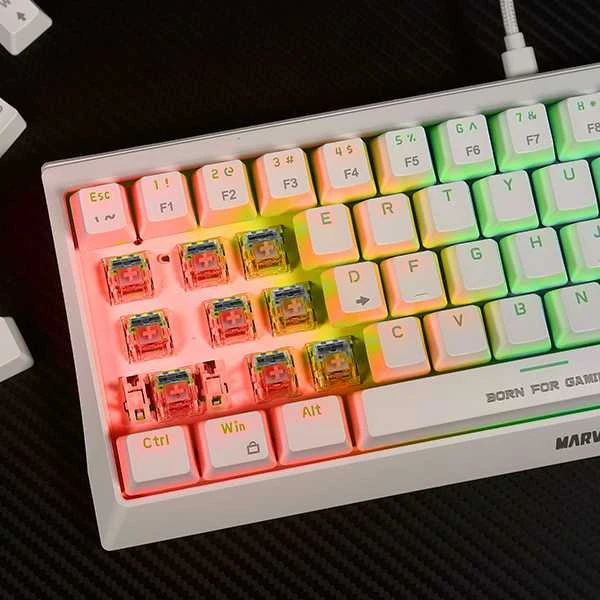 Klaviatūra Marvo KG962 RGB (Balta)