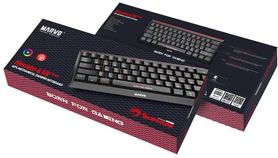 Klaviatūra Marvo KG962 RGB (Juoda)