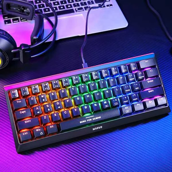 Klaviatūra Marvo KG962 RGB (Juoda)