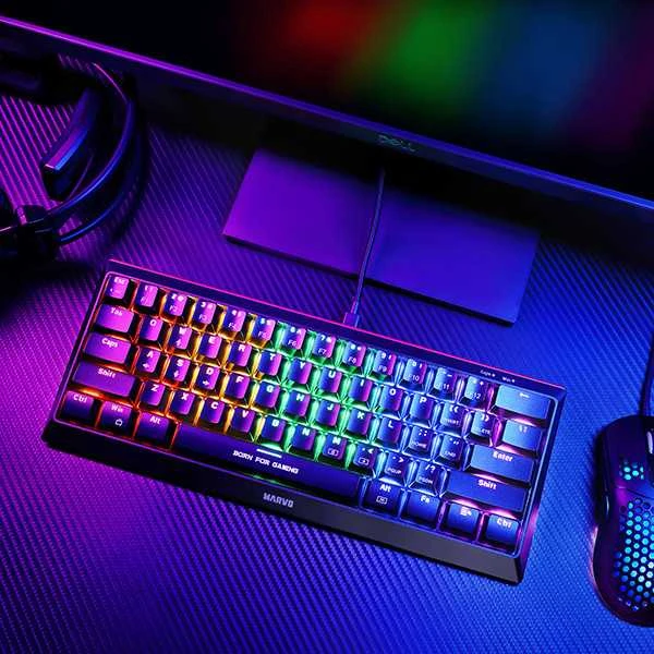 Klaviatūra Marvo KG962 RGB (Juoda)