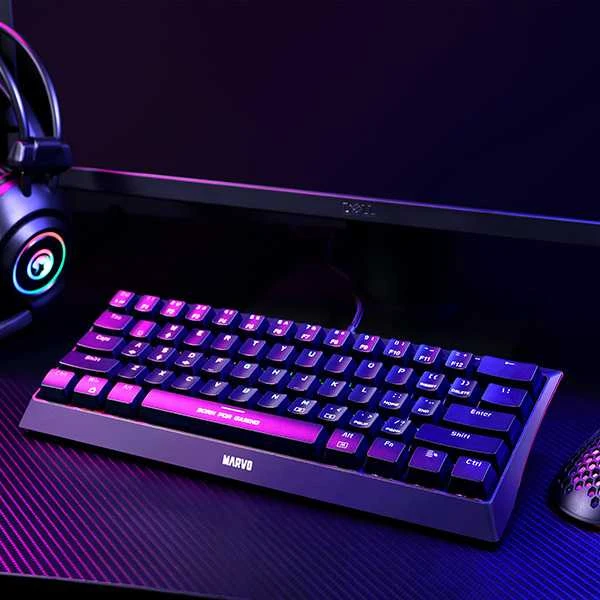 Klaviatūra Marvo KG962 RGB (Juoda)
