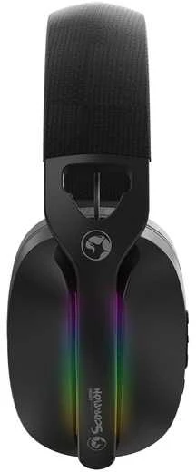 Marvo Pulz 70W juodos ausinės su RGB apšvietimu