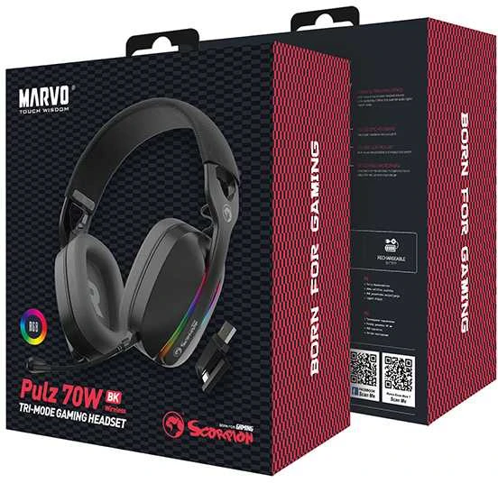 Ausinės Marvo Pulz 70W juoda