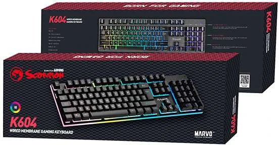 Marvo SOLDAT 20 Klaviatūra su laidu (USB) CZ/SK, juoda