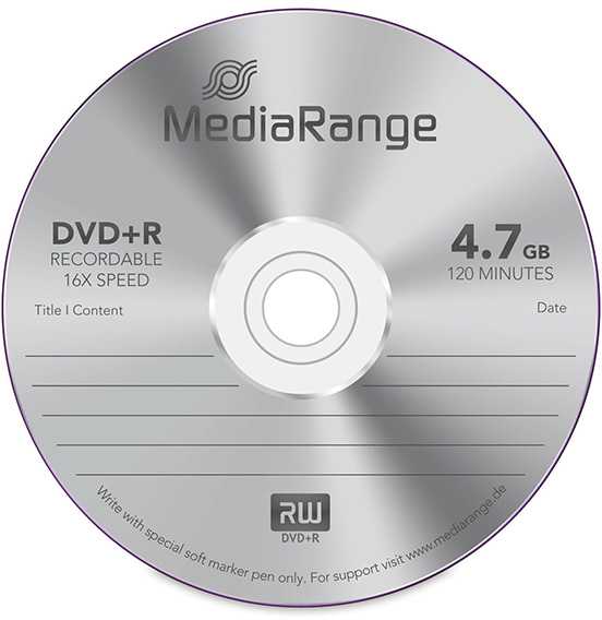 MediaRange DVD+R 4.7 GB 16x 100 vnt (MR443)