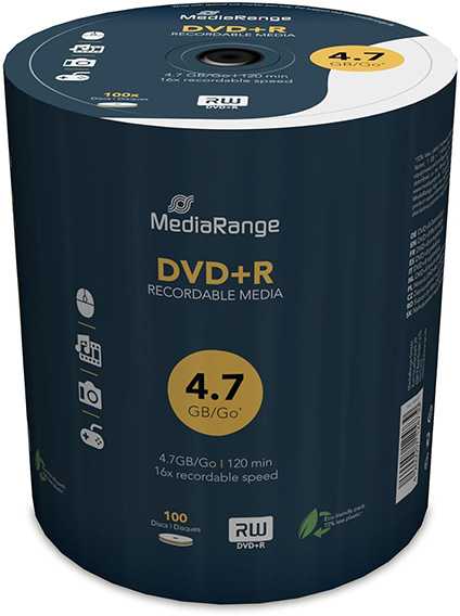 MediaRange DVD+R 4.7 GB 16x 100 vnt (MR443)