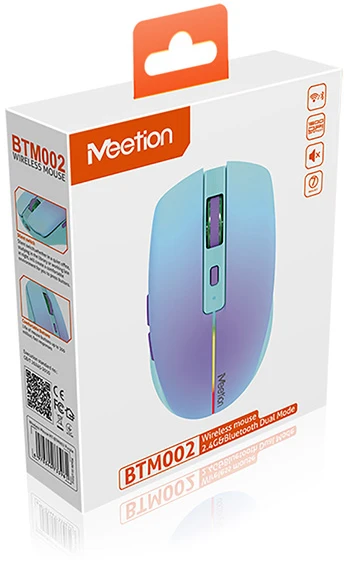 Meetion BTM002 Bevielė pelė, violetinė-turkusowa, 1600DPI