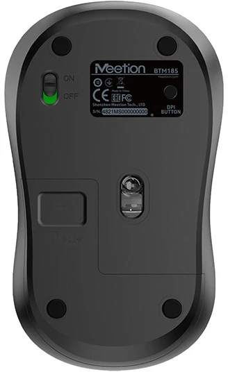 Meetion BTM185 Bevielė pelė, juoda, 3200DPI