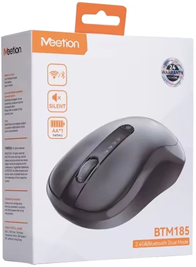Meetion BTM185 Bevielė pelė, juoda, 3200DPI