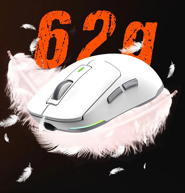 „Meetion GW24“ pelė, balta, 8000 DPI, trijų režimų