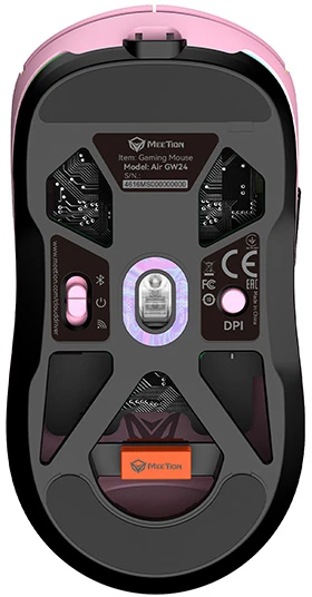 Meetion GW24 Pelė rožinė, 8000DPI, Tri-Mode