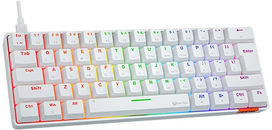 Meetion HESTIA klaviatūra su laidu (USB) US, balta mechaninė