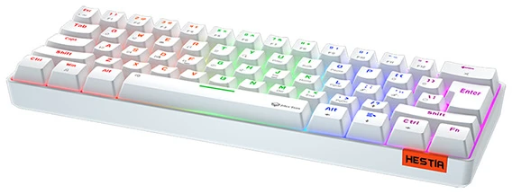 Meetion HESTIA klaviatūra su laidu (USB) US, balta mechaninė