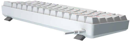 Meetion HESTIA klaviatūra su laidu (USB) US, balta mechaninė