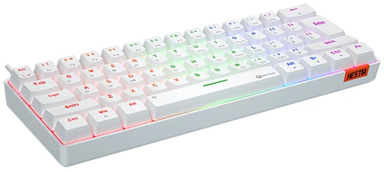 Meetion HESTIA klaviatūra su laidu (USB) US, balta mechaninė