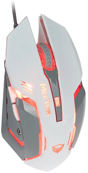 Meetion M915 Pelė su laidu, balta, 2400DPI