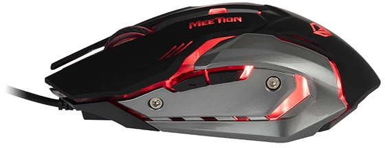 Meetion M915 Pelė su laidu, juoda, 2400DPI