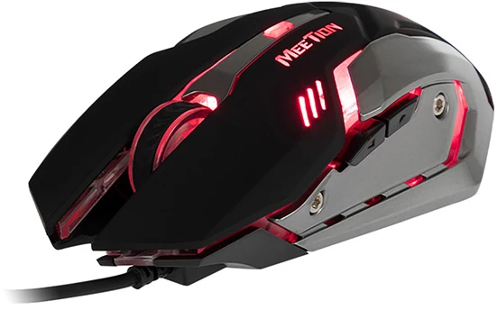 Meetion M915 Pelė su laidu, juoda, 2400DPI