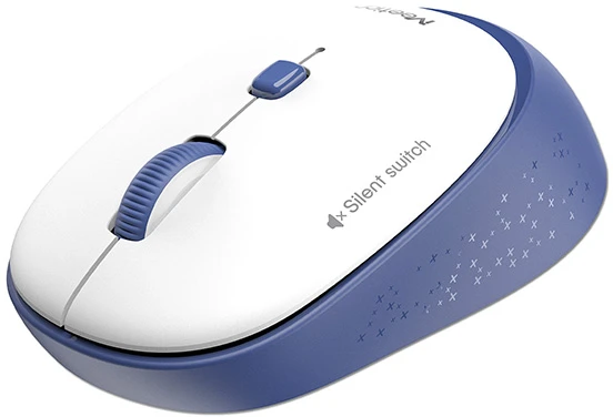Meetion R571 Bevielė pelė, balta ir-mėlyna, 1600DPI