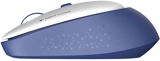 Meetion R571 Bevielė pelė, balta ir-mėlyna, 1600DPI