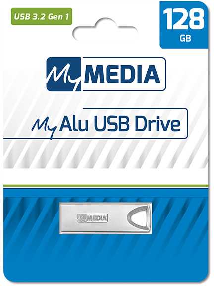 Verbatim MyMedia My Alu USB 3.2 Gen 1, USB 3.2 Gen 1, 16GB, sidabrinė, 69275, USB 3.2