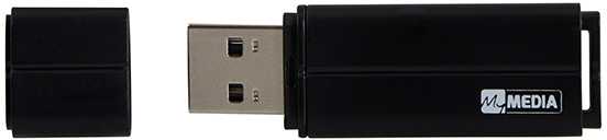 Verbatim „MyMedia“ USB atmintinė, USB 2.0, 16 GB, juoda, 69261, su plastikiniu dangteliu