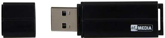 „MyMedia“ USB atmintinė, USB 2.0, 64 GB, juoda, 69263, su plastikiniu dangteliu