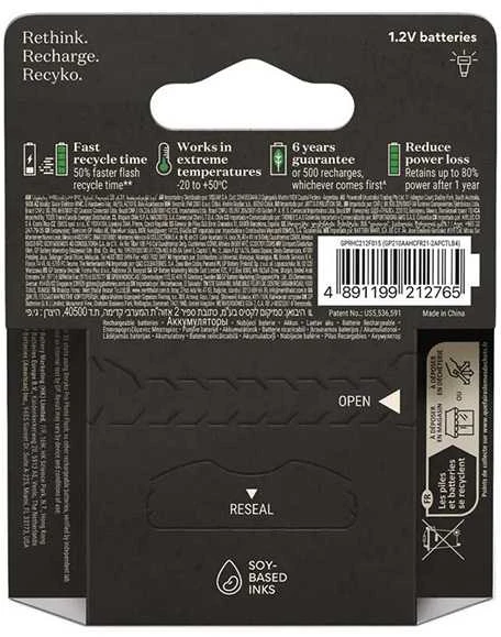 Nezatříděno GP Akumulatorki Ni-MH baterie AA, 4-pack