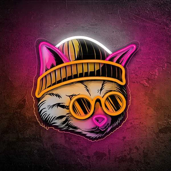 Plastrol Neoninis ART LED CAT DREAMER daugiaspalvis FLA04 Forever Light