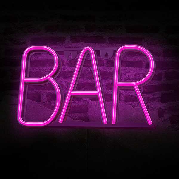 TelForceone NEON LED BAR rožinė Bat + USB FLNE24 Forever Light