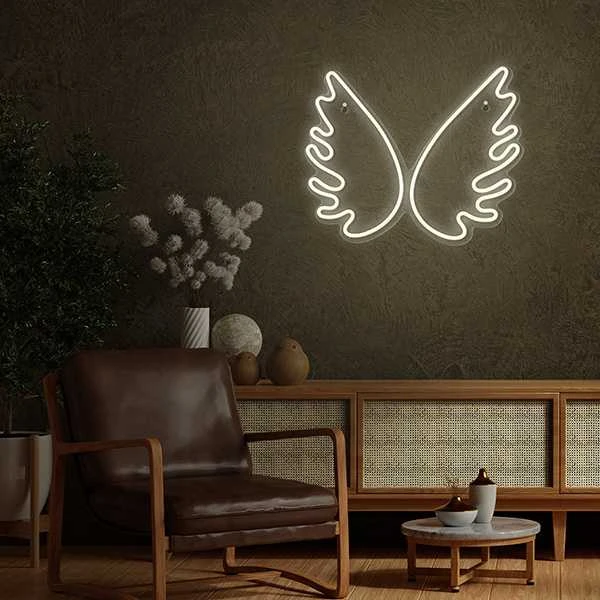 TelForceone Neoniniai PLEXI LED WINGS balti FPNE09X"Forever" šviesiai