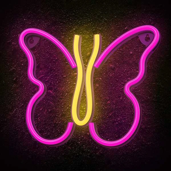 Neoninis LED šviestuvas BUTTERFLY rožinis NNE03 Neolia