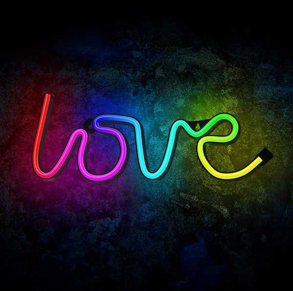 Neoninis LED RGB LOVE FLRN01 + RC Forever Light