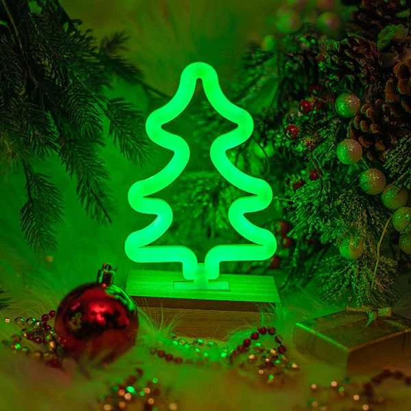 TelForceone Neon Wood Stand LED Kalėdų Eglutė žalia FLNW03 Forever Light