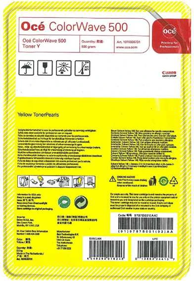 Oce CW 500 (1070038731) (9787B001AA), geltona kasetė