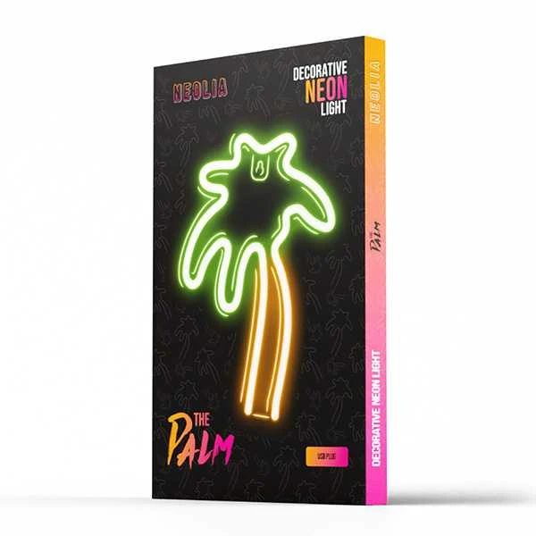 Neoninis LED šviestuvas PALM žalias oranžinis NNE04 Neolia
