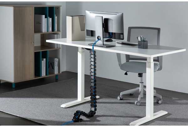 Organizacija WP Kabelis organizatorius, reguliuojamas kabelis, juoda, 1.3m, Powerton