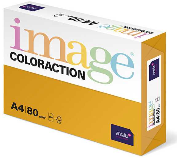 Penword Papier kserograficzny Coloraction, Venezia, A4, 80 g/m2, ciemne oranžinė, 500 arkusza, nadaje się do druku atramentowego