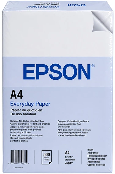 Papier kserograficzny Epson, Everyday Paper A4, 75 g/m2, balta, 500 arkusza